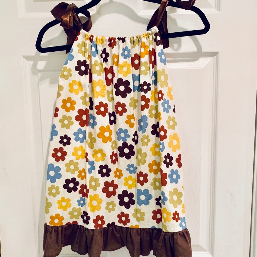 Floral Ribbon Tied Dress: Size Girls 8